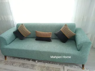 Mint - Kalın Jakar Koltuk Örtüsü